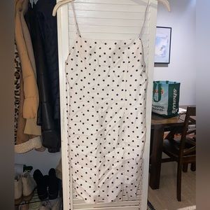 H&M white polka dot dress